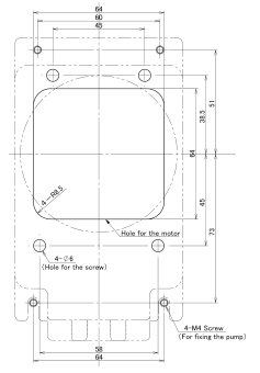 RP-WII Mounting holes Stepper-Motor Version