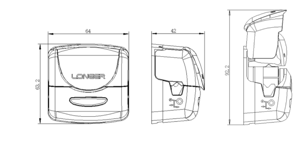 Pump head BPH01 Dimensions